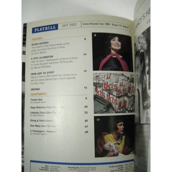 Take Me Out Playbill July 2003 Walter Kerr Theatre Ticket Tony Flyer O'Hare - Picture 3 of 6